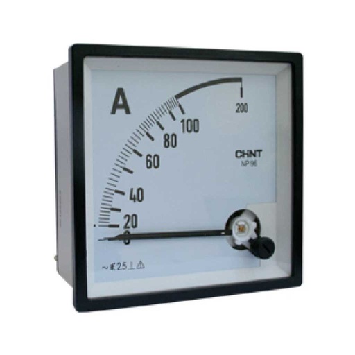 [NP48-A-200/5] NP48-A-200/5 — AMPERIMETRO ANALOGO 0-200A/5. 48 X 48mmSE REQUIERE DONA DE CORRIENTE DE 5A